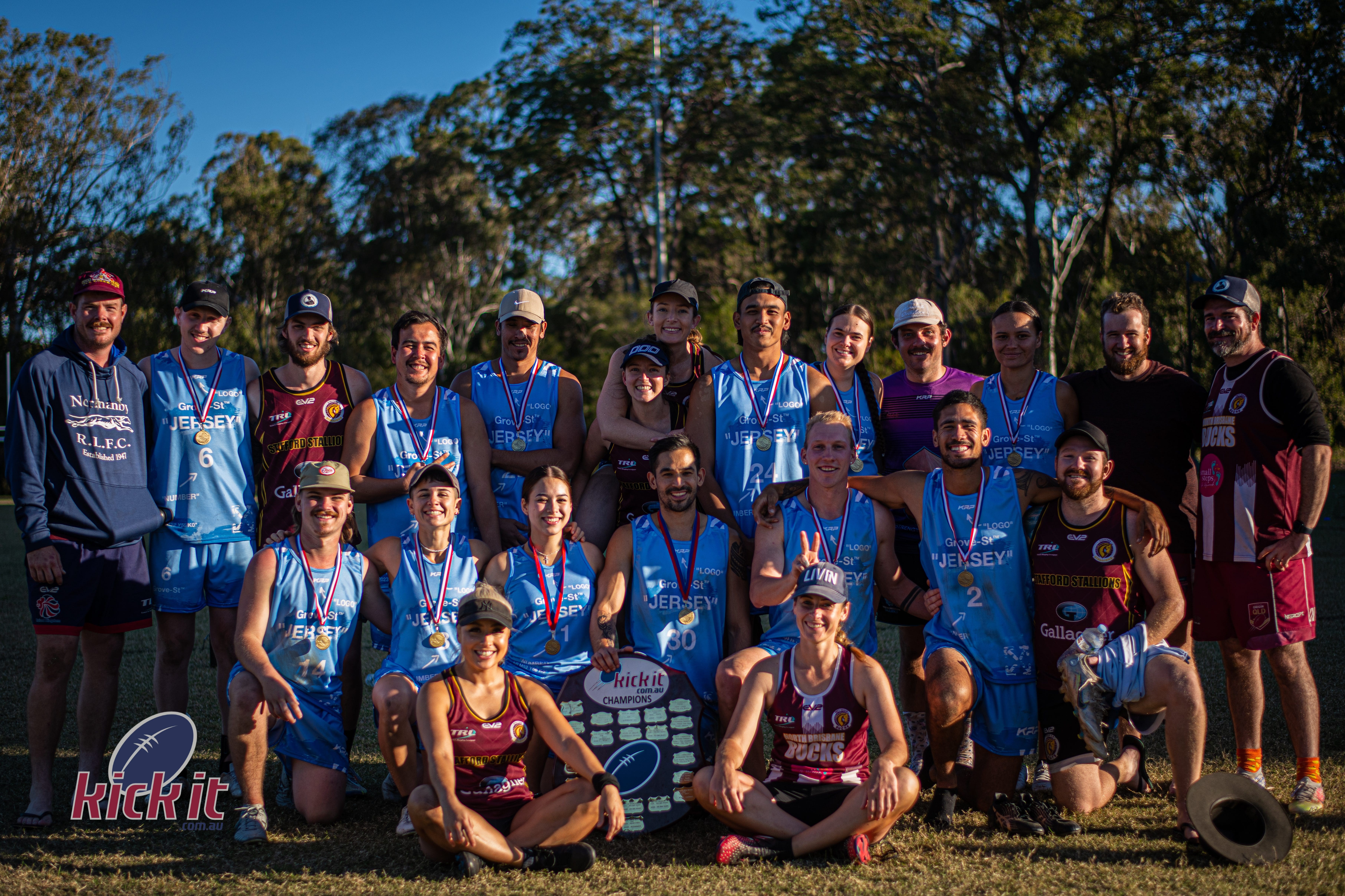 Grand Finalists - Grove Street Touch, The Rowdies. Kick It Touch Football